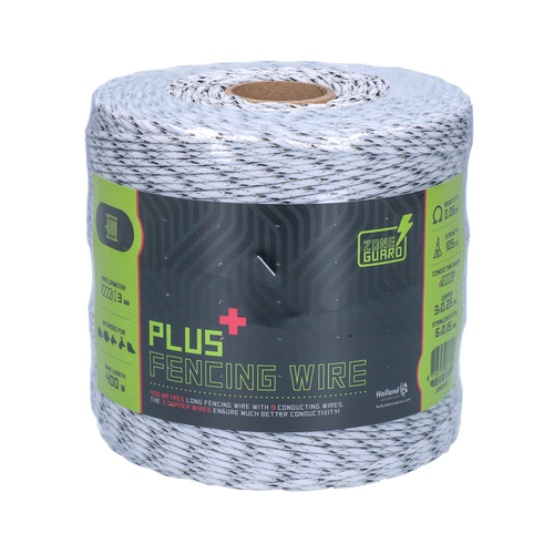 ZoneGuard 3 mm Plus fencing wire white and black 400 m
