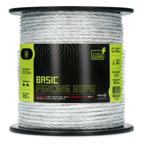 ZoneGuard 6 mm Basic fencing rope white 200 m
