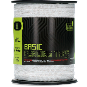 ZoneGuard 10 mm Basic fencing tape white 200 m