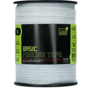 ZoneGuard 20 mm Basic fencing tape white 200 m (9 wires)