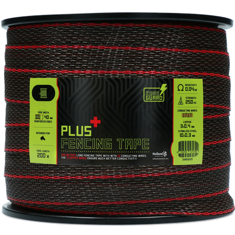 ZoneGuard 40 mm Plus fencing tape brown 200 m