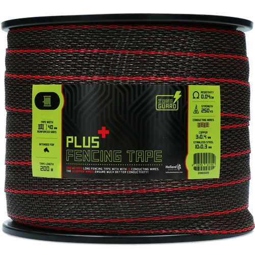 ZoneGuard 40 mm Plus fencing tape brown 200 m