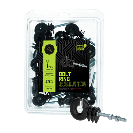 ZoneGuard Ring insulator black with bolt (metal core)