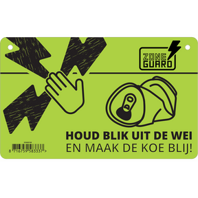 ZoneGuard Warning sign Caution: Electric Fence & Can Prohib