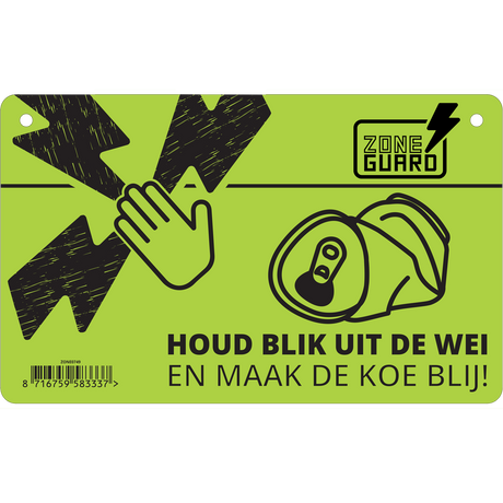 ZoneGuard Warning sign Caution: Electric Fence & Can Prohib