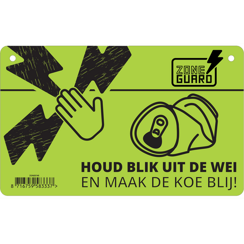 ZoneGuard Warning sign Caution: Electric Fence & Can Prohib