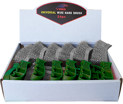 Vires S/S Green Handle Scratch Brush