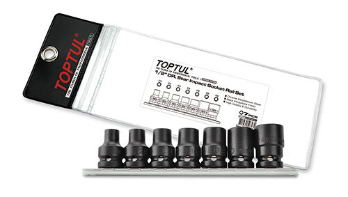 1/2"Dr Star Impact Socket rail Set 7pc