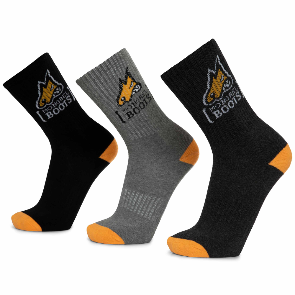 Mongrel Boots Cotton Socks, 5 Pairs