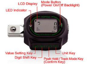 Digital Torque Adapter 1/2(F)-1/2(M) 40-200Nm