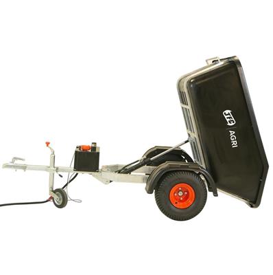500L ATV Hydraulic Tipping Trailer (Black)