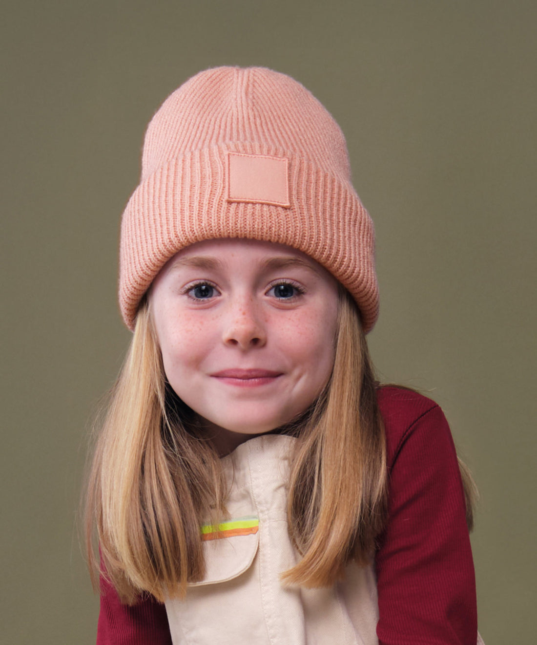 Beechfield Kids Deep Cuffed Tonal Patch Beanie (B336B)