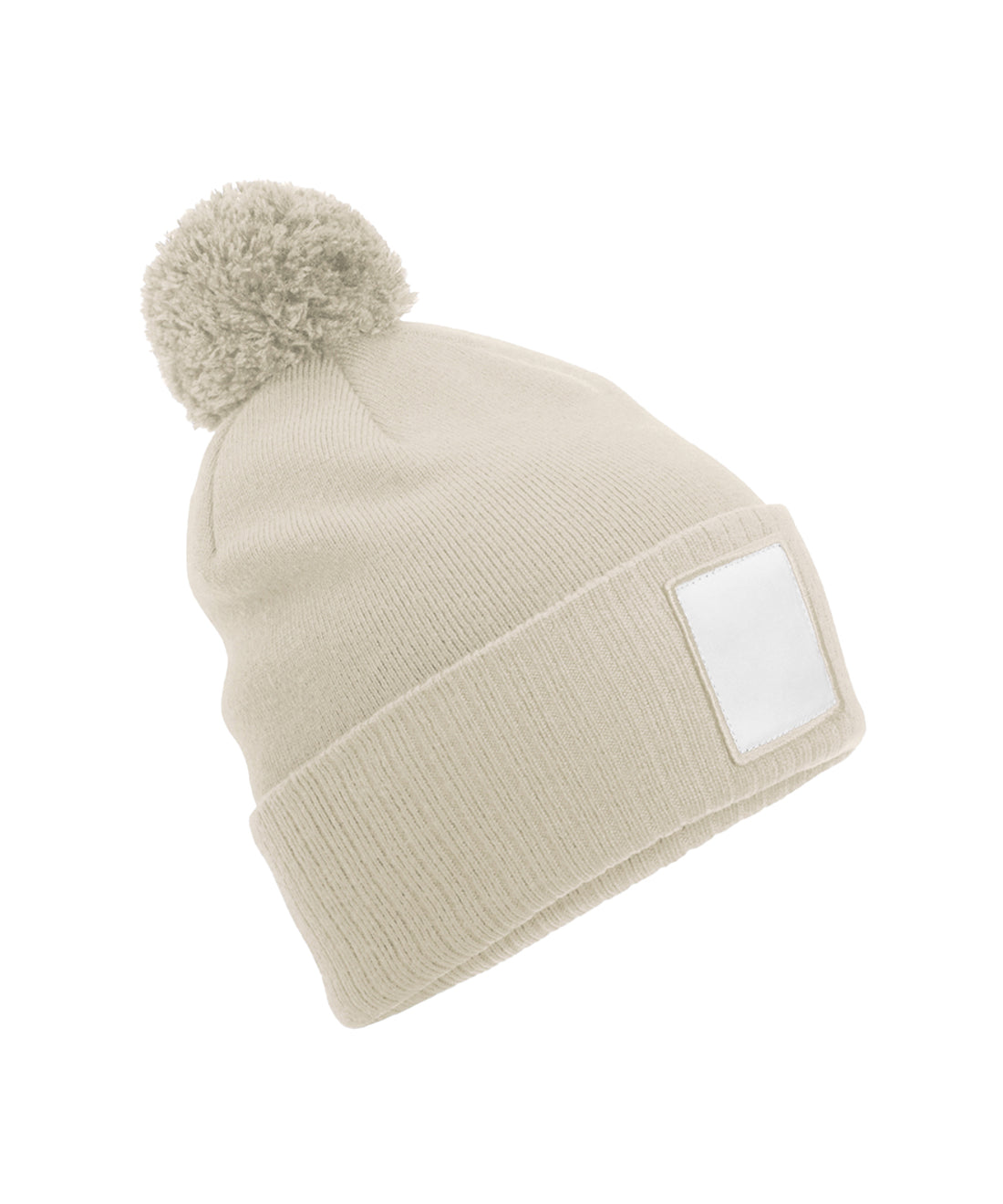 Beechfield Appliqué Patch Pom Beanie (B338R)