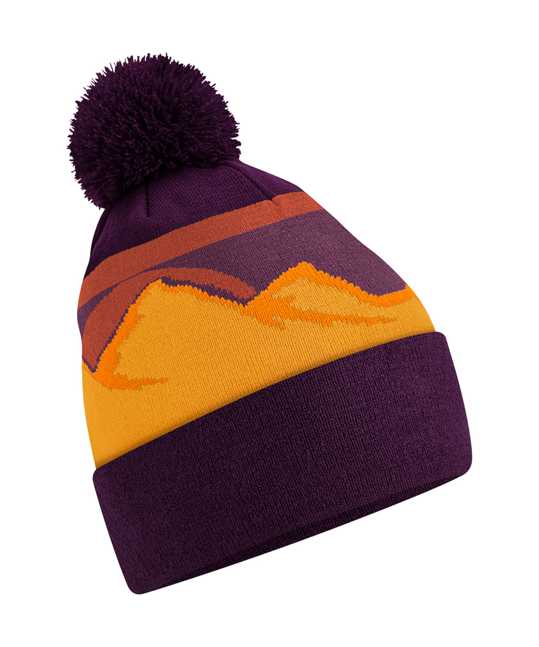 Beechfield Mountain Peaks Pom Pom Beanie (B395R)