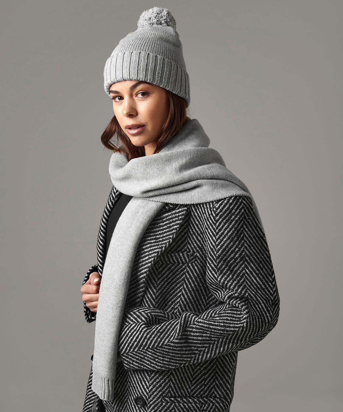 Beechfield Knitted Scarf and Beanie Gift Set (B401R)