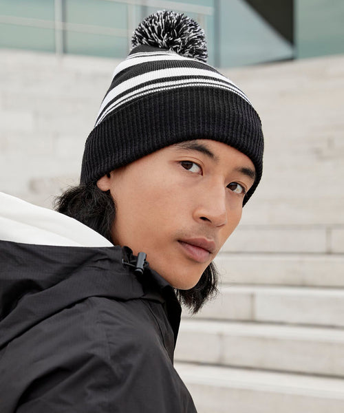 Beechfield Striped Fan Beanie (B473R)