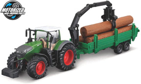 Bburago Fendt 1050 Vario tractor with log trailer