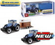 Bburago New Holland T7.315 farm tractor and trailer