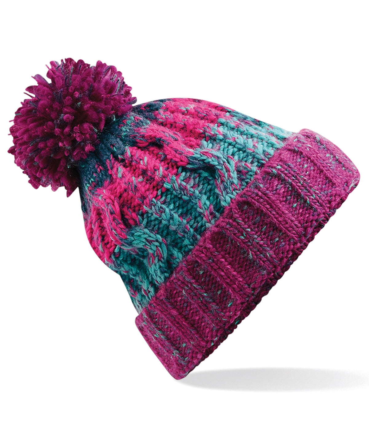 Beechfield Corkscrew Pom Pom Beanie (BC486)