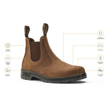 Mongrel K9 Vintage Brown Dealer Boot, Round Toe, Non-Safety