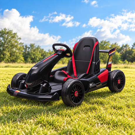 24V Childrens Ride-on Electric Go-Kart in Black