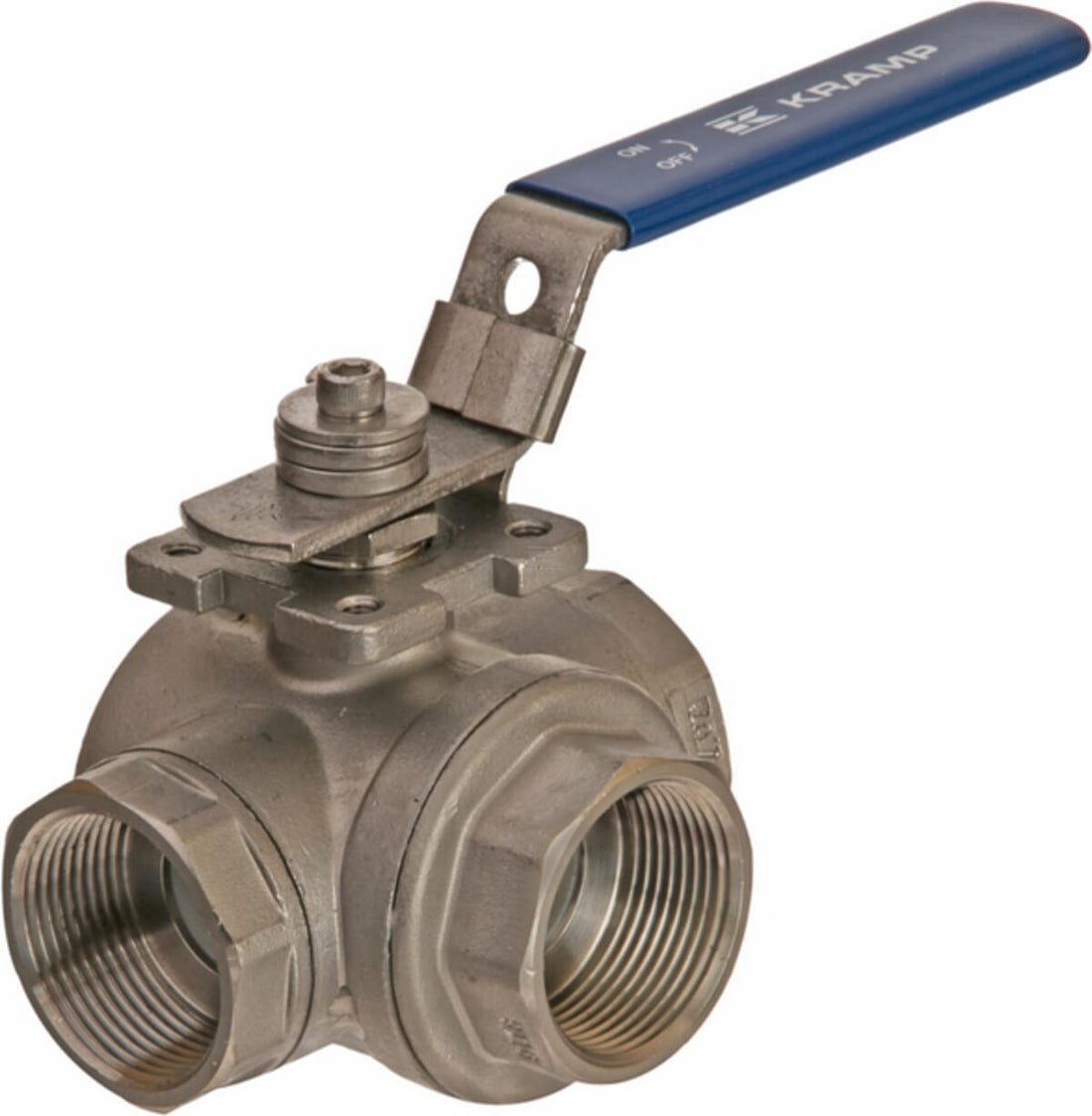 Ball valve, 3-way, T-bore stainless steel