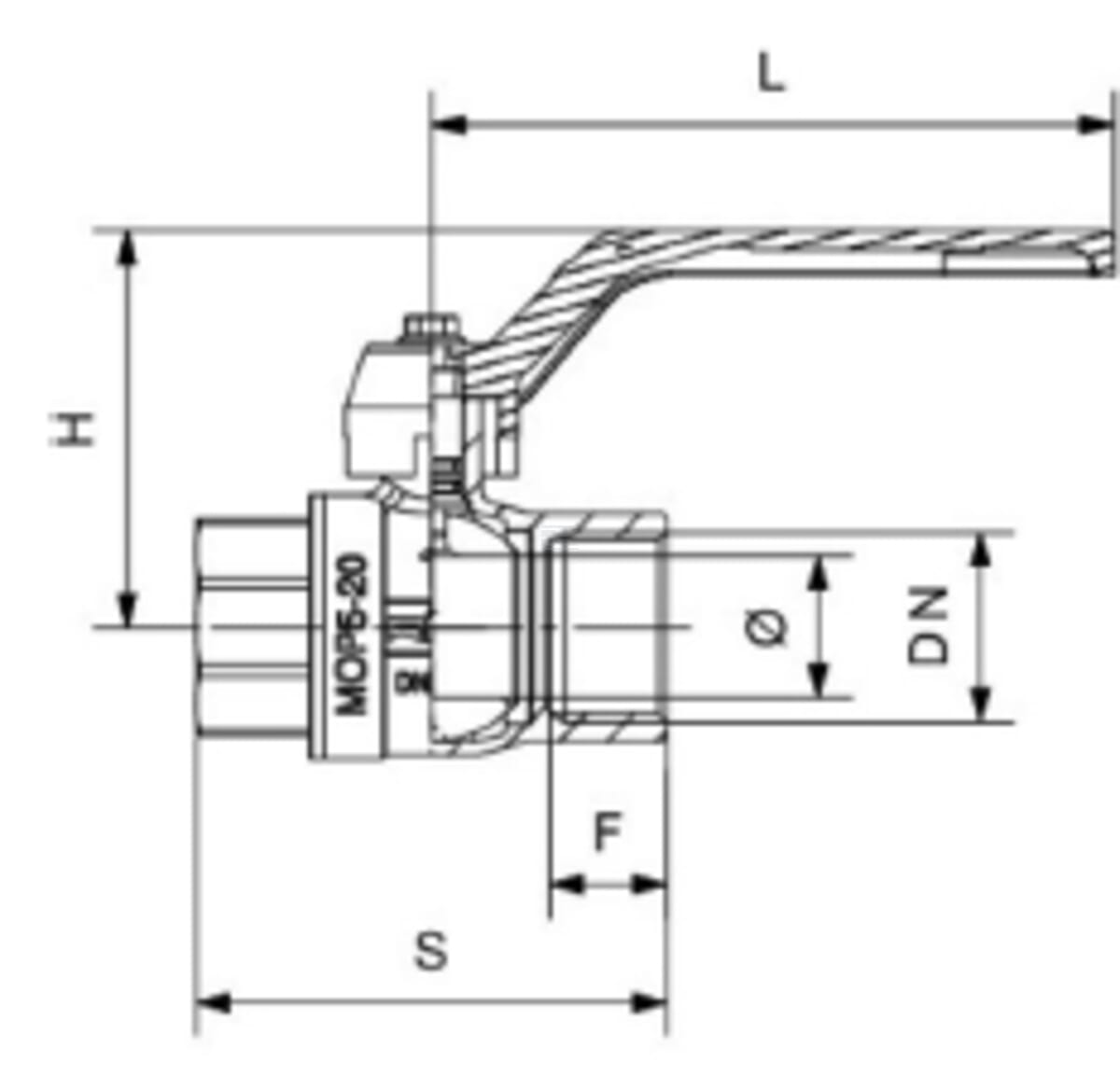 Riv Ball valve heavy duty female/female
