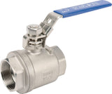 Stainless steel ball valve - Internal thread (BSPT) x internal thread (BSPT) - short version