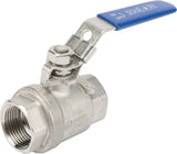 Stainless steel ball valve - Internal thread (BSPT) x internal thread (BSPT) - short version