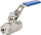 Stainless steel ball valve - Internal thread (BSPT) x internal thread (BSPT) - short version