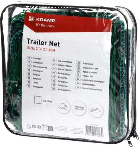 Trailer cargo nets, mesh width 40x40mm