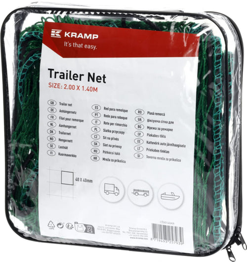 Trailer cargo nets, mesh width 40x40mm