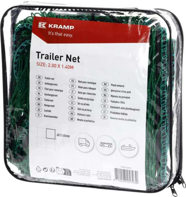 Trailer cargo nets, mesh width 40x40mm