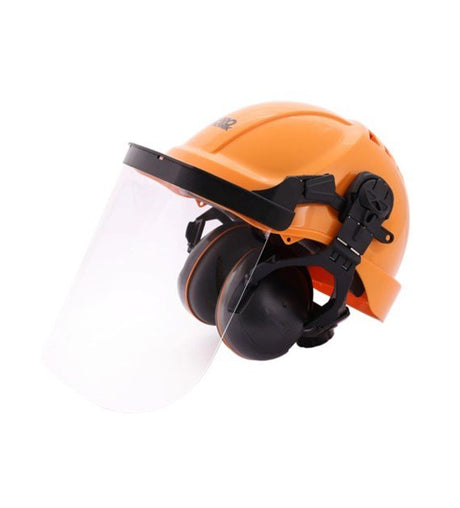 Chainsaw helmet with polycarbonate face shiel
