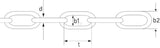 Long link chain - stainless steel A4, DIN 763 AISI 304