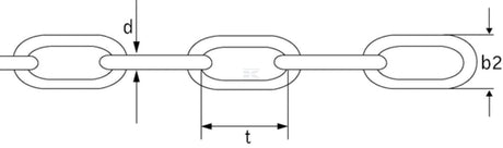 DIN 763 Long link chain polished