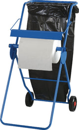 Mobile floor stand with waste bag holder