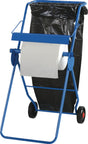 Mobile floor stand with waste bag holder