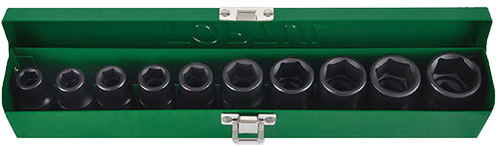 1/2"Dr Impact socket set 10Pc 10-24mm