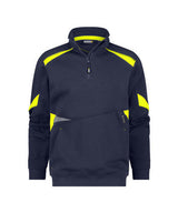DASSY Aratu Sweatshirt Midnight Blue/Fluo yellow