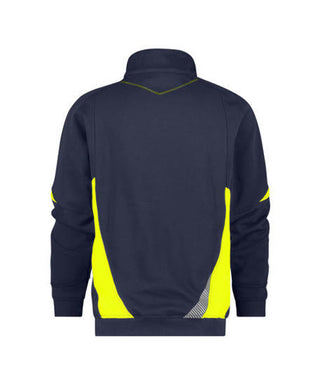 DASSY Aratu Sweatshirt Midnight blue/Fluo yellow