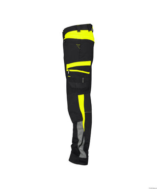DASSY Hong Kong Work trousers with stretch Midnight blue/Fluo yellow