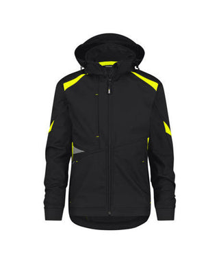 DASSY Kalama Softshell jacket Black/Fluo yellow