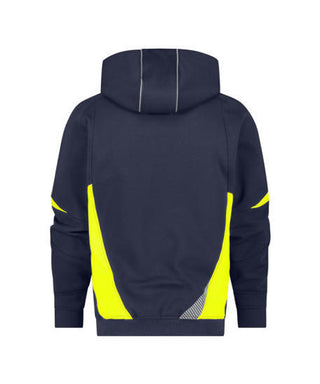 DASSY Santos Hooded Sweatshirt Midnight blue/Fluo yellow