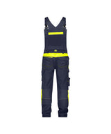 DASSY Ulsan Brace overall with stretch and knee pockets Midnight blue/Fluo yellow