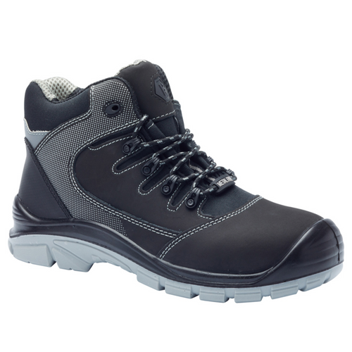 Carson Safety Hiker Black Laced Boot, Non-Metalic