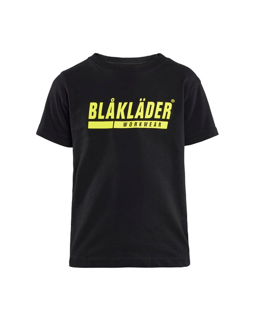 BLAKLADER Kids T-Shirt 52001042, Black/Hi-Vis Yellow