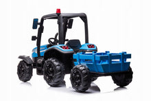 AgriPow 24V Electric Ride On Tractor with Trailer Blue