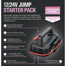 Durite Heavy-Duty 12/24V Li-Polymer Portable Booster Pack (Starts up to 18L Petrol & Diesel Engines) 56,000mAh