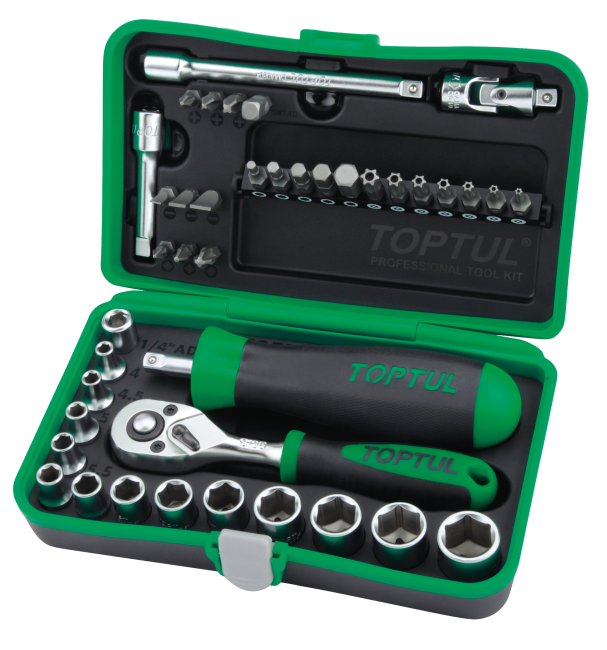 1/4" Dr Socket & Bit Set 41pc